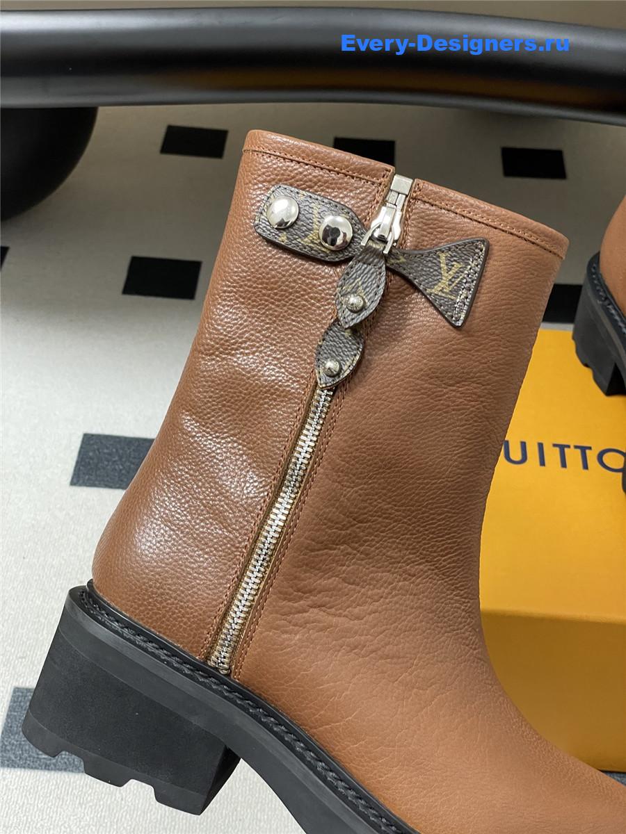 l0vis Vvtt0n brown lv beaubourg platform ankle boot