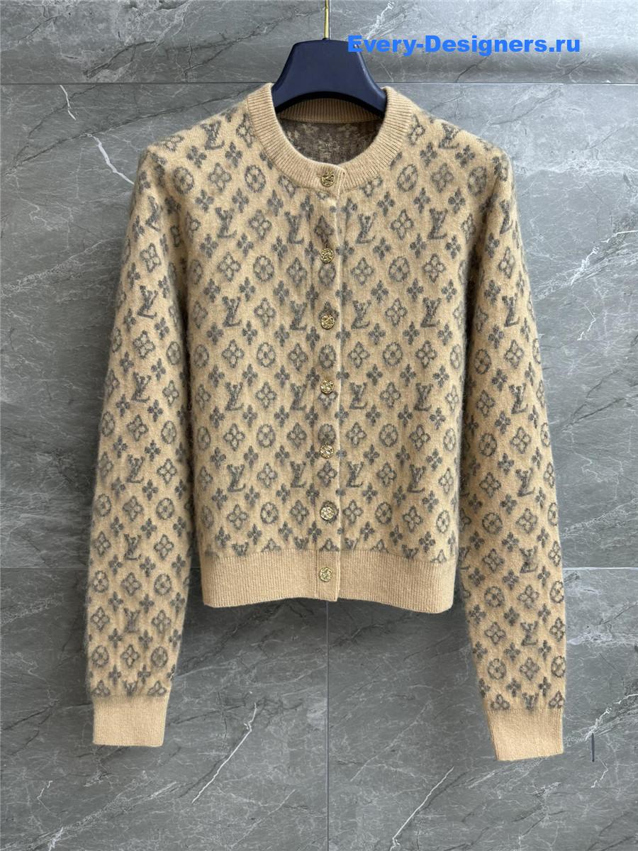 l0vis Vvtt0n brown brushed monogram cardigan