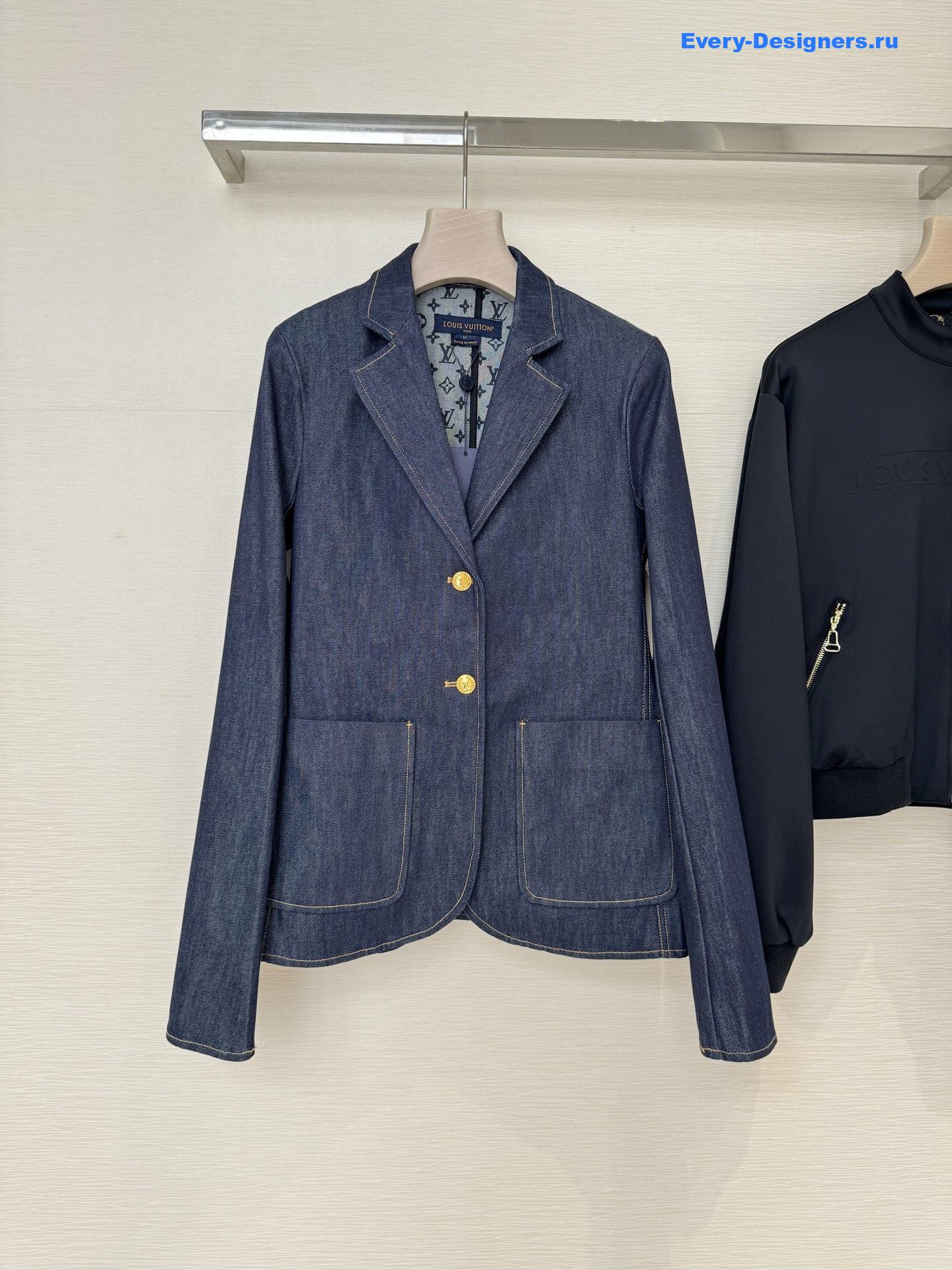 l0vis Vvtt0n denim preppy blazer jacket