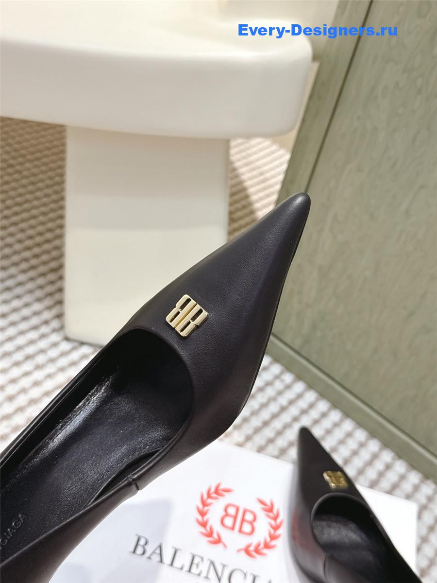 Ba1en*iaga black leather avenue editor 90 pumps