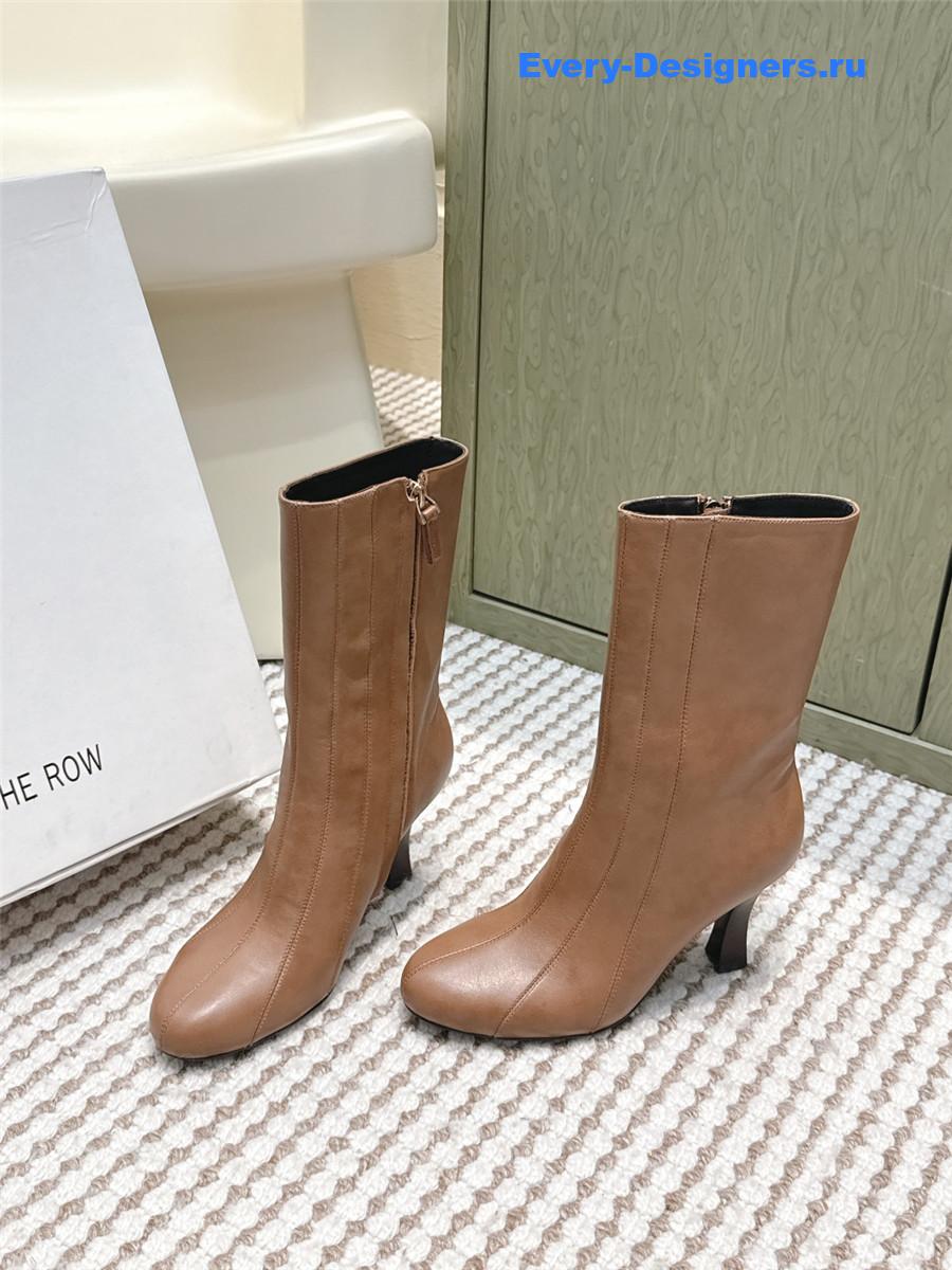 The R0w chunky heel round toe ankle boots