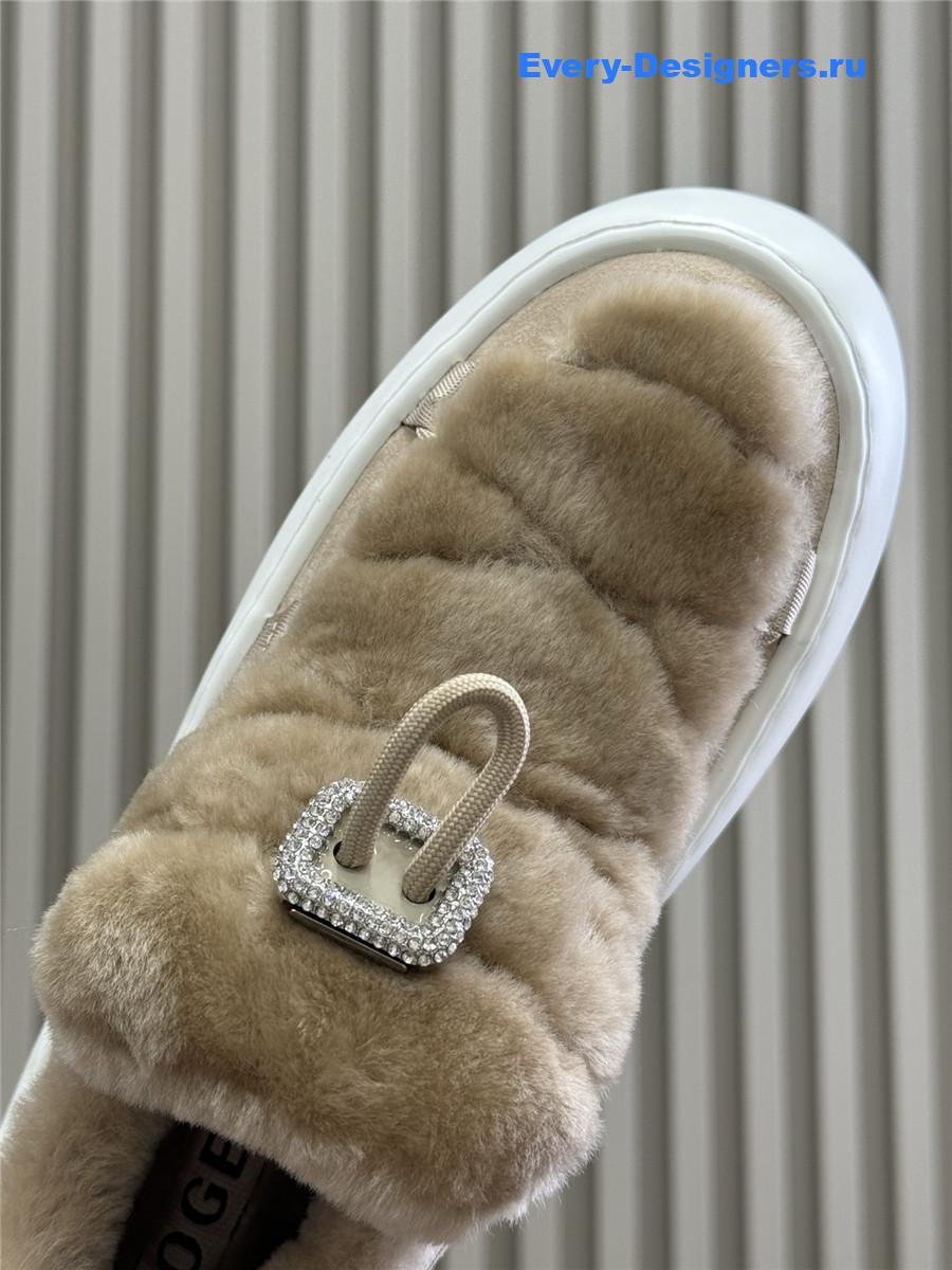 roger u1u1er brown shearling suede sneaker