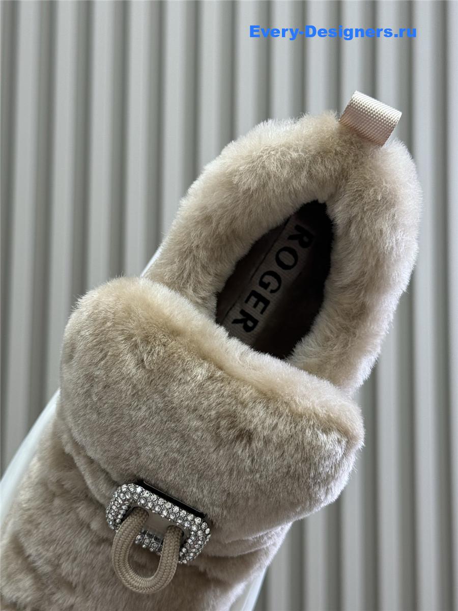 roger u1u1er brown shearling suede sneaker