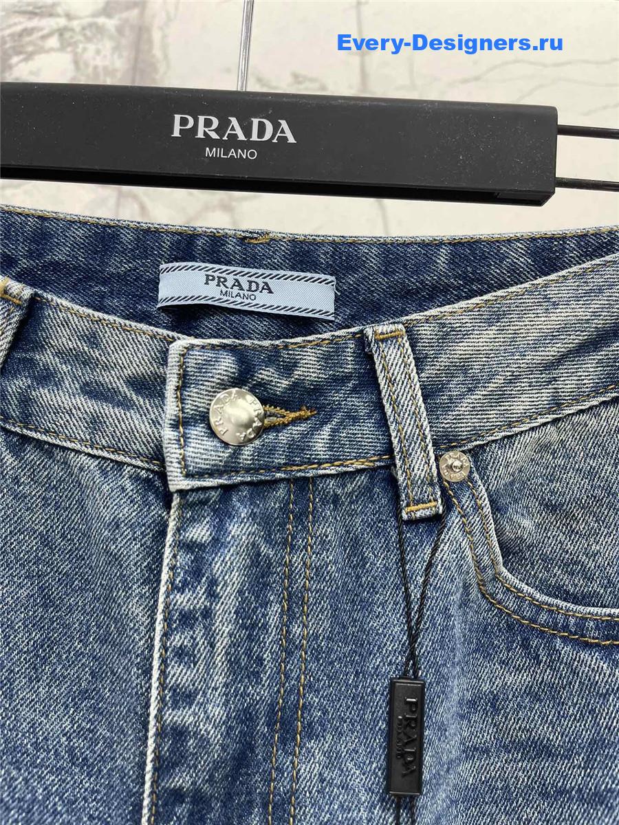 Pra*a blue five-pocket denim jeans