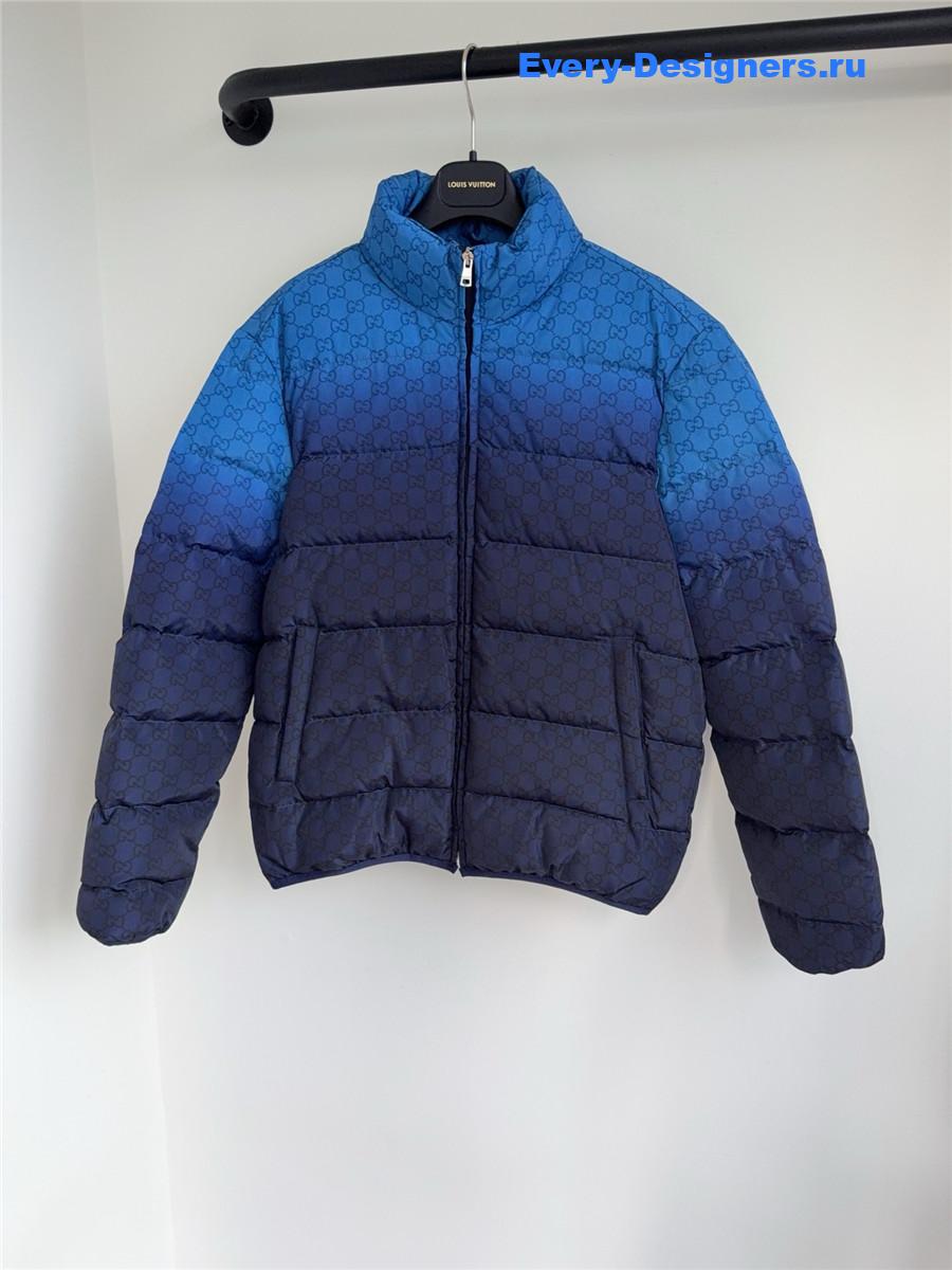 Gvc*1 printed technical poplin zip jacket