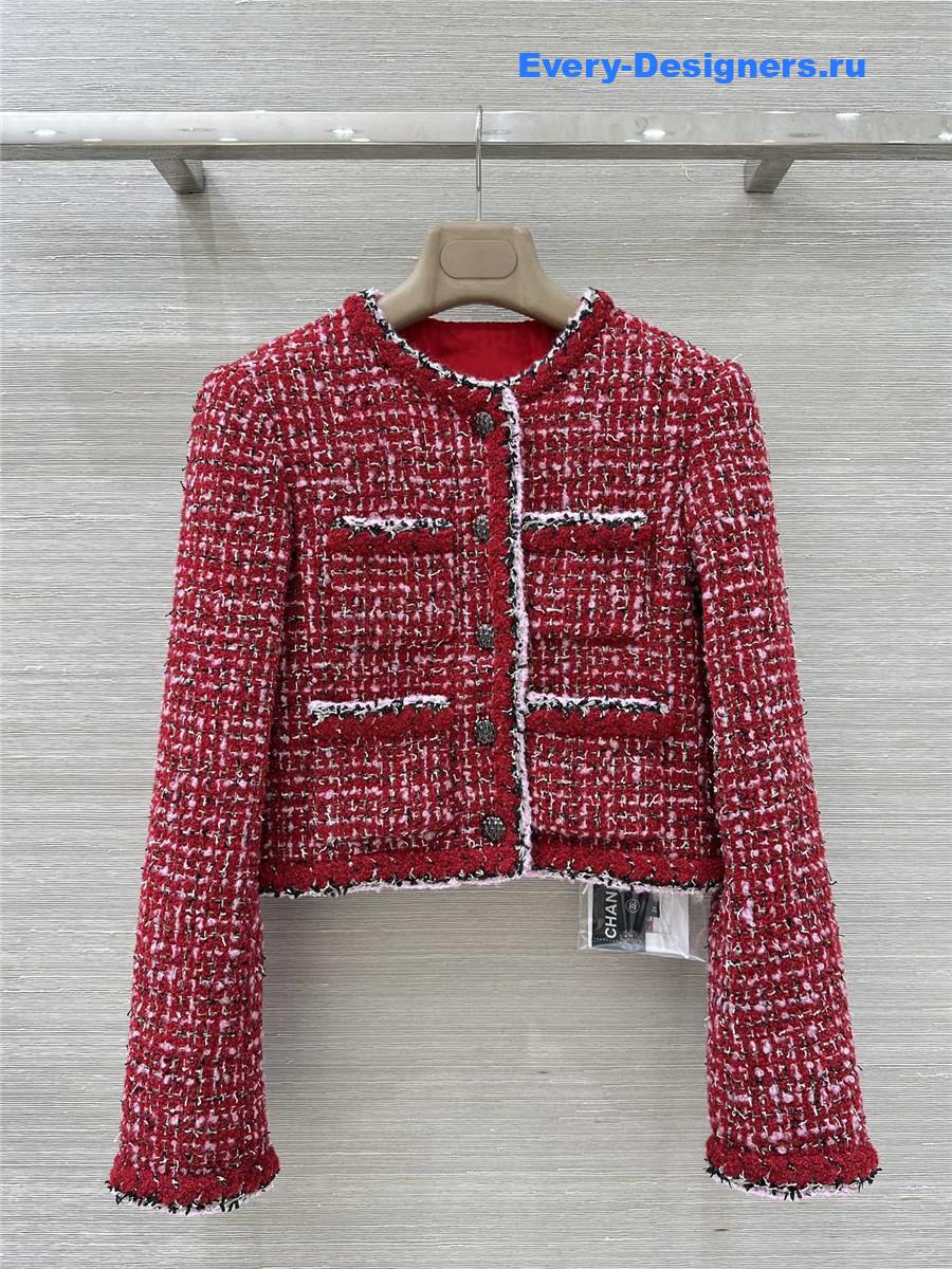Ch**el red tweed jacket